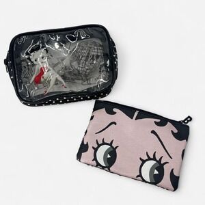 Betty Boop Cosmetic Pouches With Sequins and Polka Dots